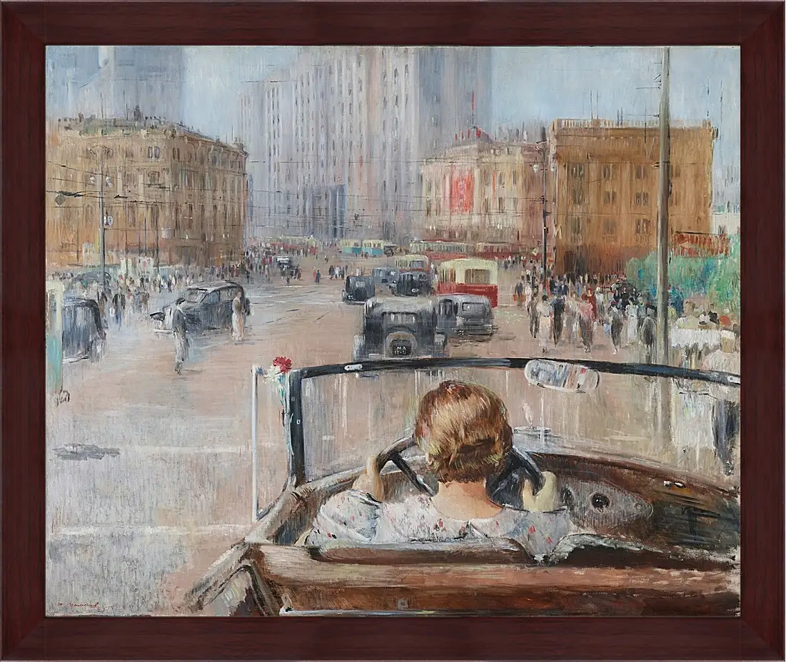 Картина в раме - Новая Москва. Пименов Юрий