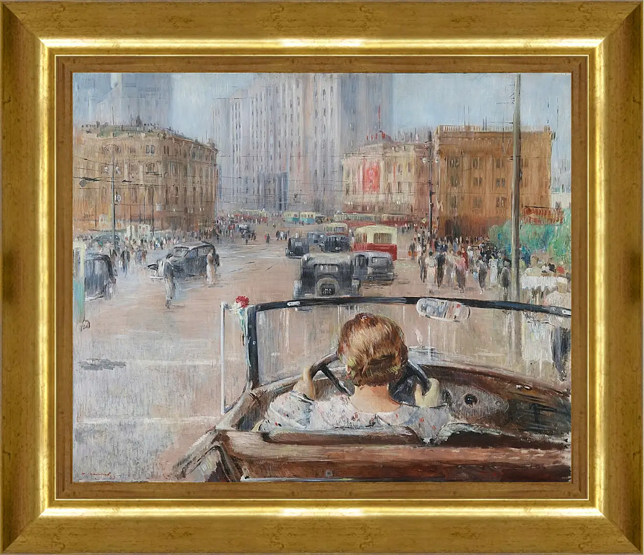 Картина в раме - Новая Москва. Пименов Юрий
