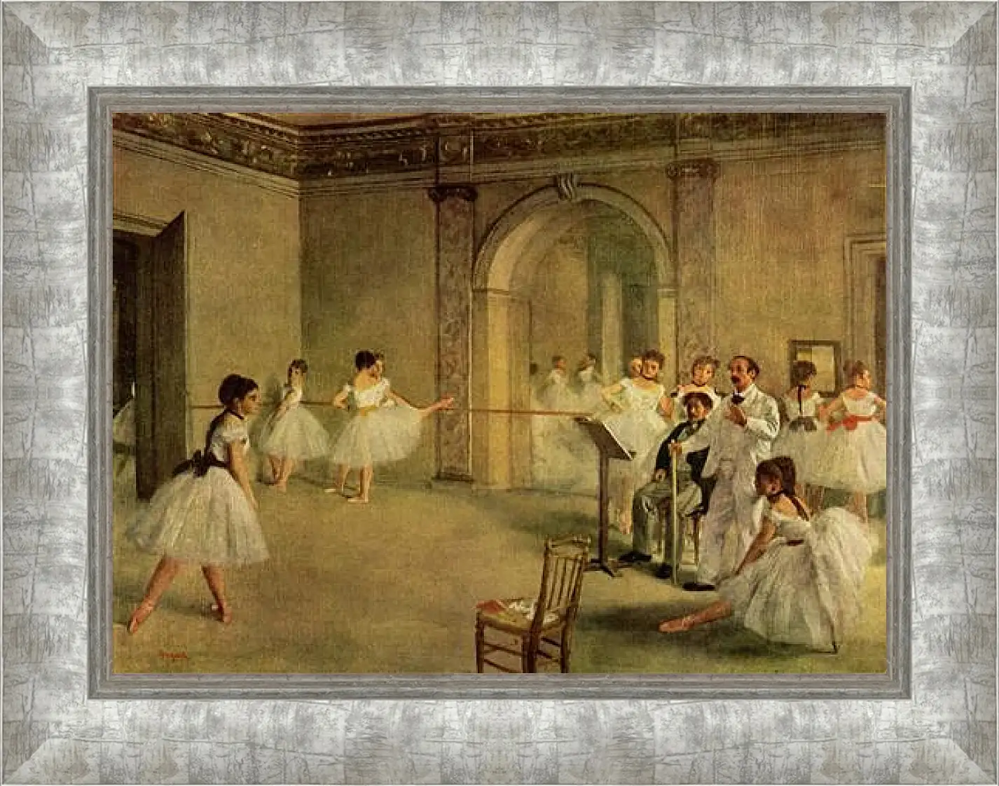 Картина в раме - Ballettsaal der Oper in der Rue Peletier. Эдгар Дега