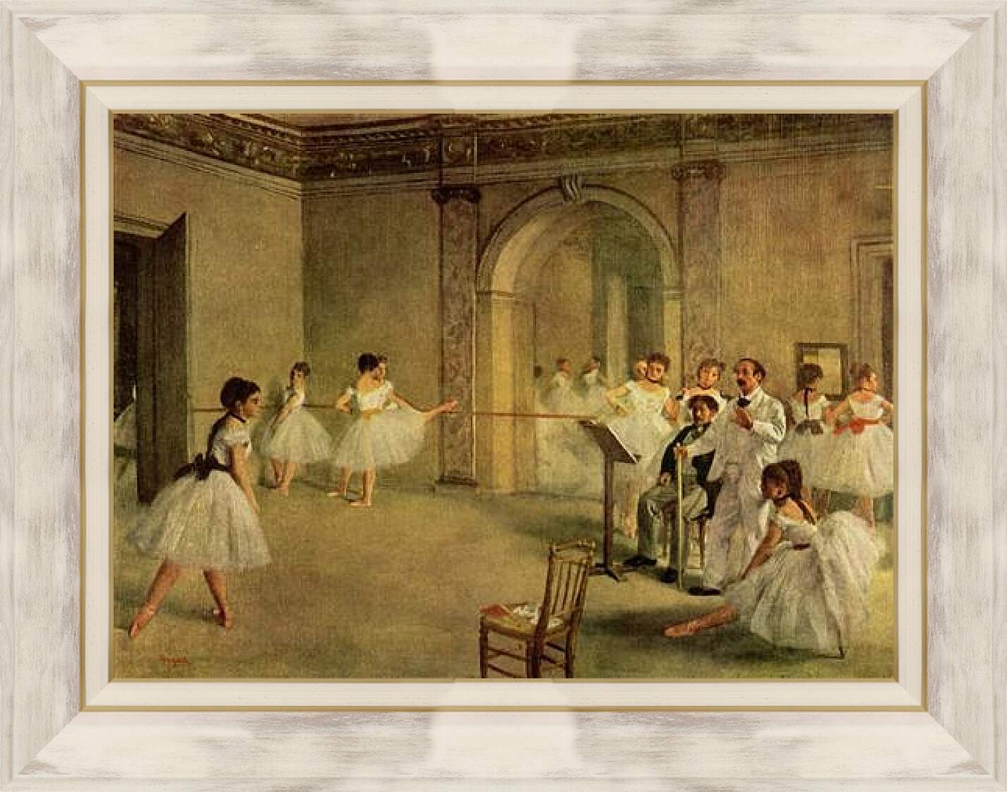 Картина в раме - Ballettsaal der Oper in der Rue Peletier. Эдгар Дега