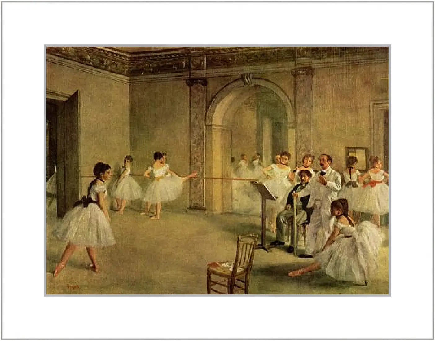 Картина в раме - Ballettsaal der Oper in der Rue Peletier. Эдгар Дега