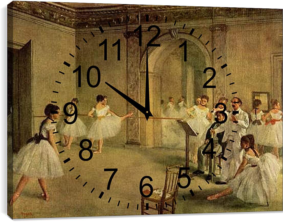 Часы картина - Ballettsaal der Oper in der Rue Peletier. Эдгар Дега