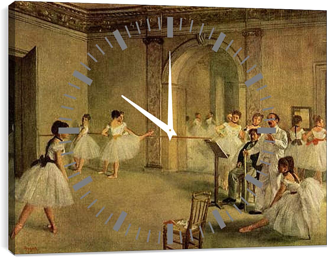 Часы картина - Ballettsaal der Oper in der Rue Peletier. Эдгар Дега