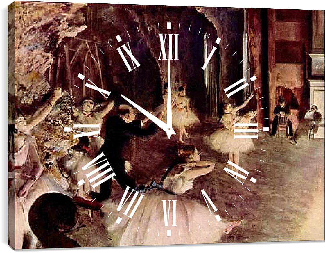Часы картина - Buhnenprobe. Эдгар Дега