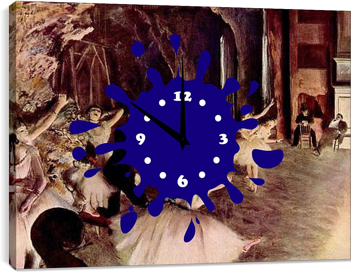 Часы картина - Buhnenprobe. Эдгар Дега