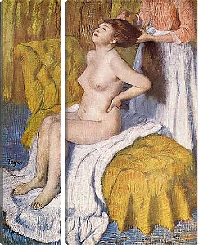 Модульная картина - Woman Having Her Hair Combed. Эдгар Дега