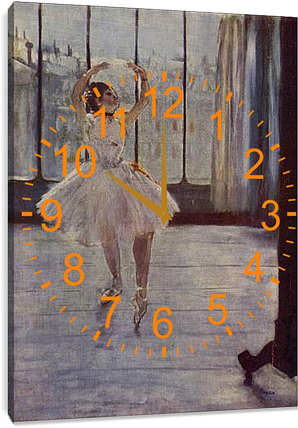 Часы картина - Die Tanzerin beim Fotografen. Эдгар Дега