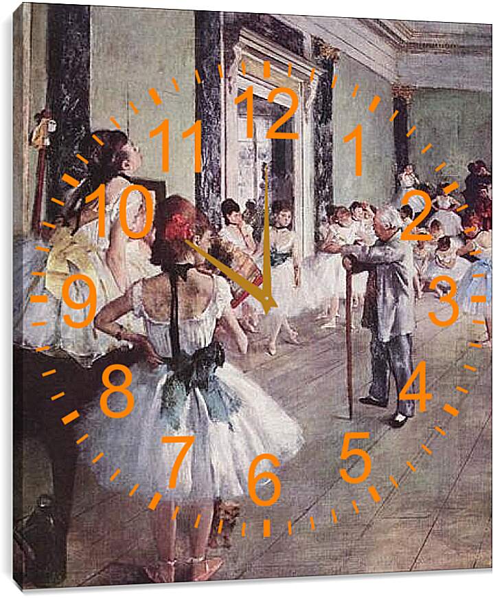 Часы картина - Die Tanzklasse. Эдгар Дега