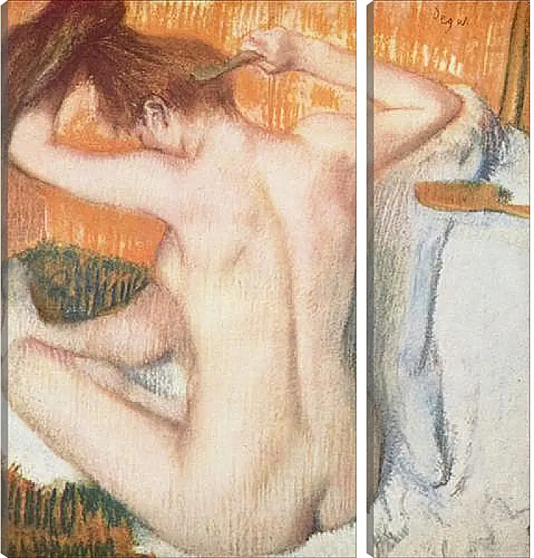 Модульная картина - Frau bei der Toilette. Эдгар Дега