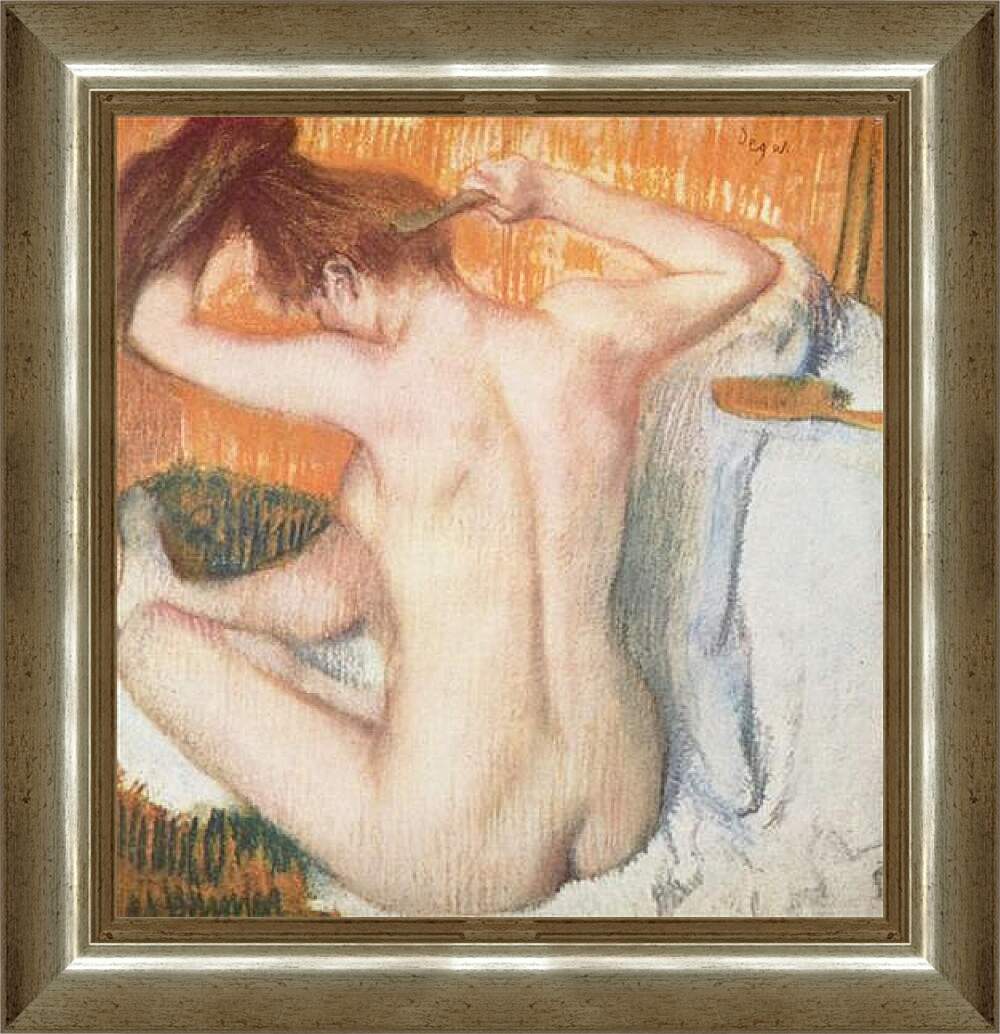 Картина в раме - Frau bei der Toilette. Эдгар Дега