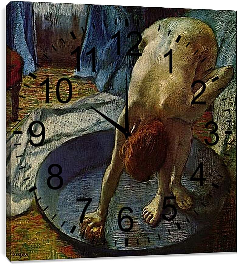 Часы картина - Le Tub. Эдгар Дега