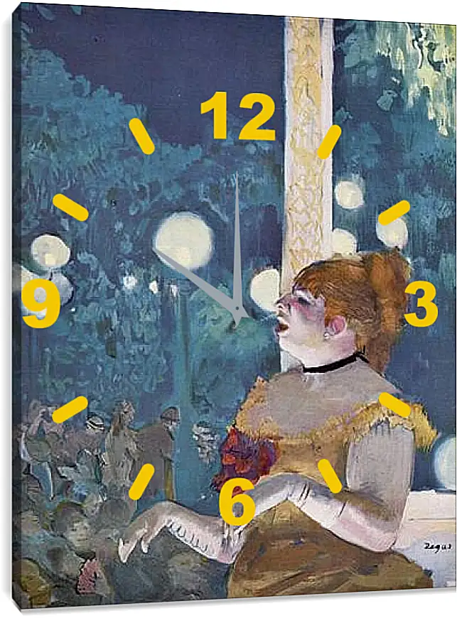 Часы картина - Концерт в кафе - Песня собаки. Эдгар Дега