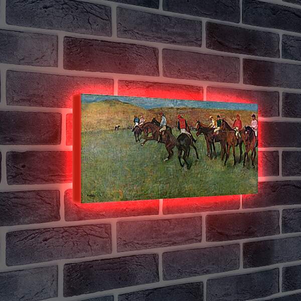 Лайтбокс световая панель - Pferderennen vor dem Start. Эдгар Дега