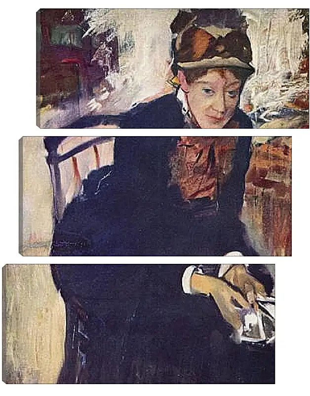 Модульная картина - Portrat der Miss Cassatt, die Karten haltend. Эдгар Дега