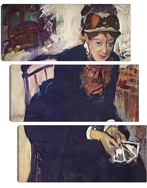 Модульная картина - Portrat der Miss Cassatt, die Karten haltend. Эдгар Дега