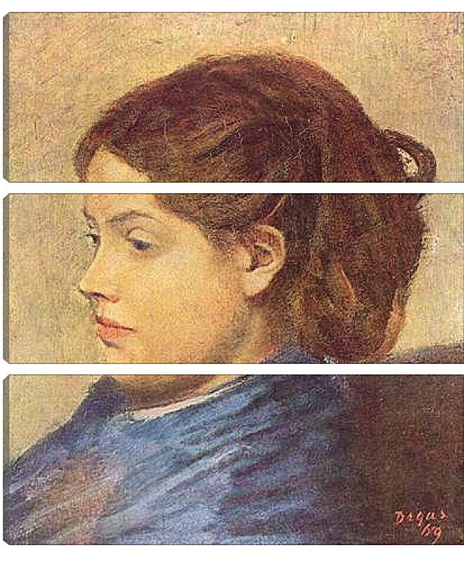 Модульная картина - Portrat Mademoiselle Dobigny. Эдгар Дега