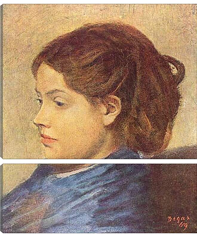Модульная картина - Portrat Mademoiselle Dobigny. Эдгар Дега