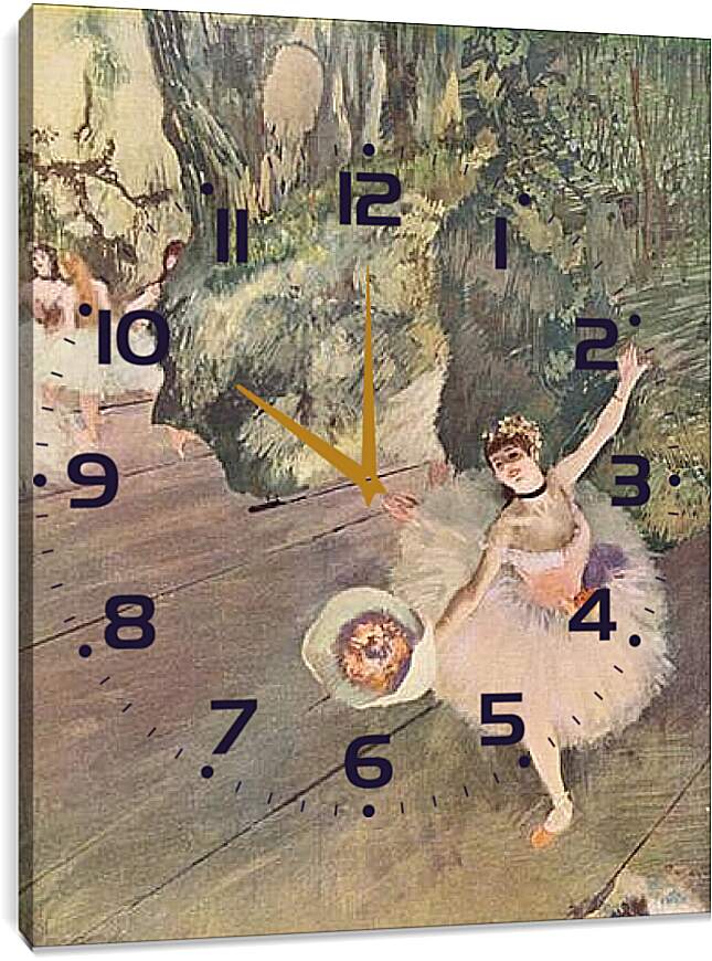 Часы картина - Tanzerin mit Blumenstrau? (Der Star des Balletts)	Эдгар Дега