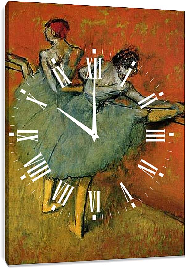 Часы картина - Tanzerinnen an der Stange. Эдгар Дега