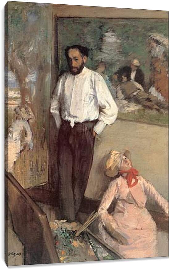 Постер и плакат - Portrait of the Painter Henri Michel-Levy. Эдгар Дега