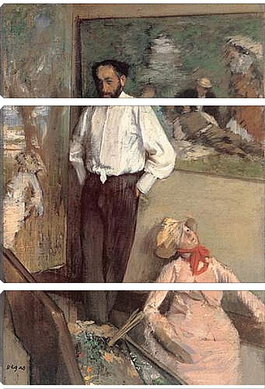 Модульная картина - Portrait of the Painter Henri Michel-Levy. Эдгар Дега