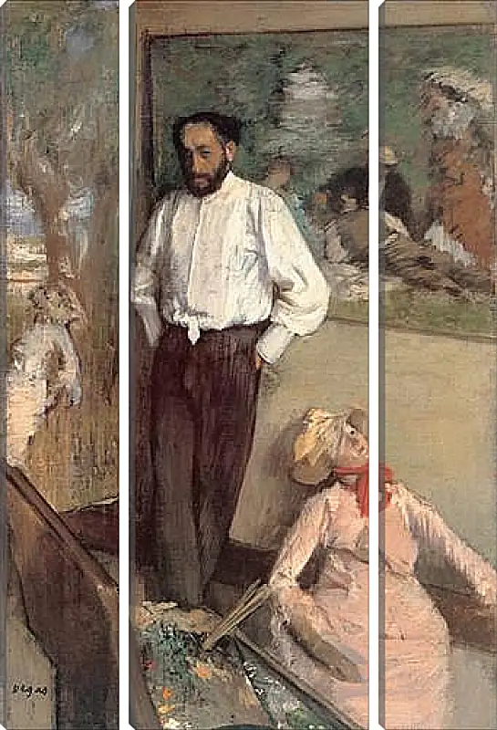 Модульная картина - Portrait of the Painter Henri Michel-Levy. Эдгар Дега