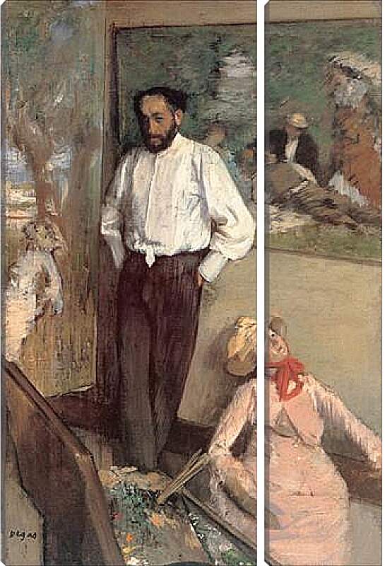Модульная картина - Portrait of the Painter Henri Michel-Levy. Эдгар Дега