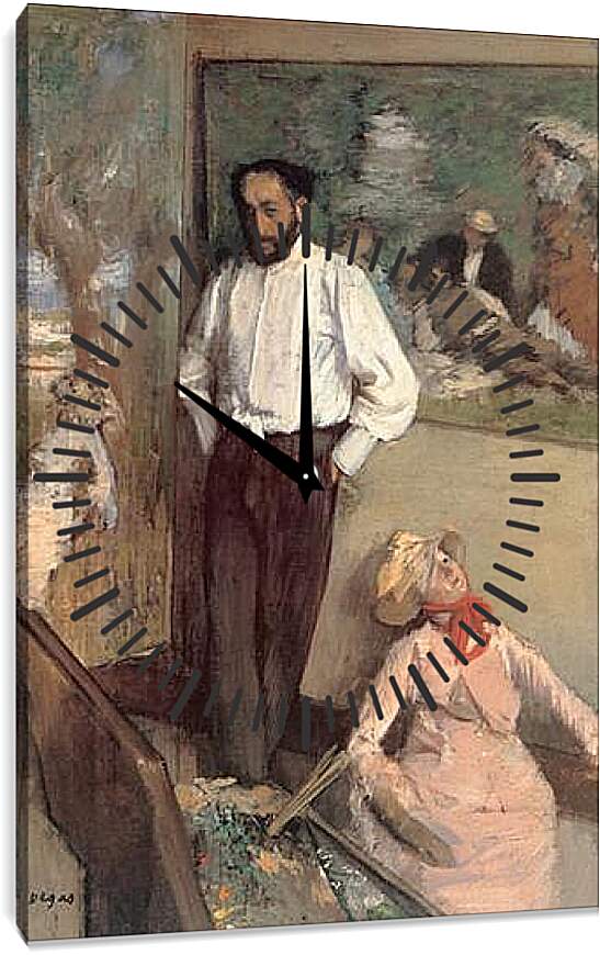 Часы картина - Portrait of the Painter Henri Michel-Levy. Эдгар Дега