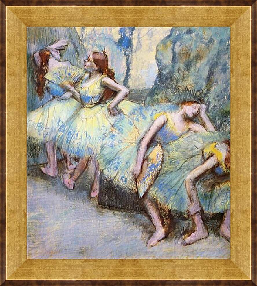 Картина в раме - Danseuses dans les coulisses. Эдгар Дега