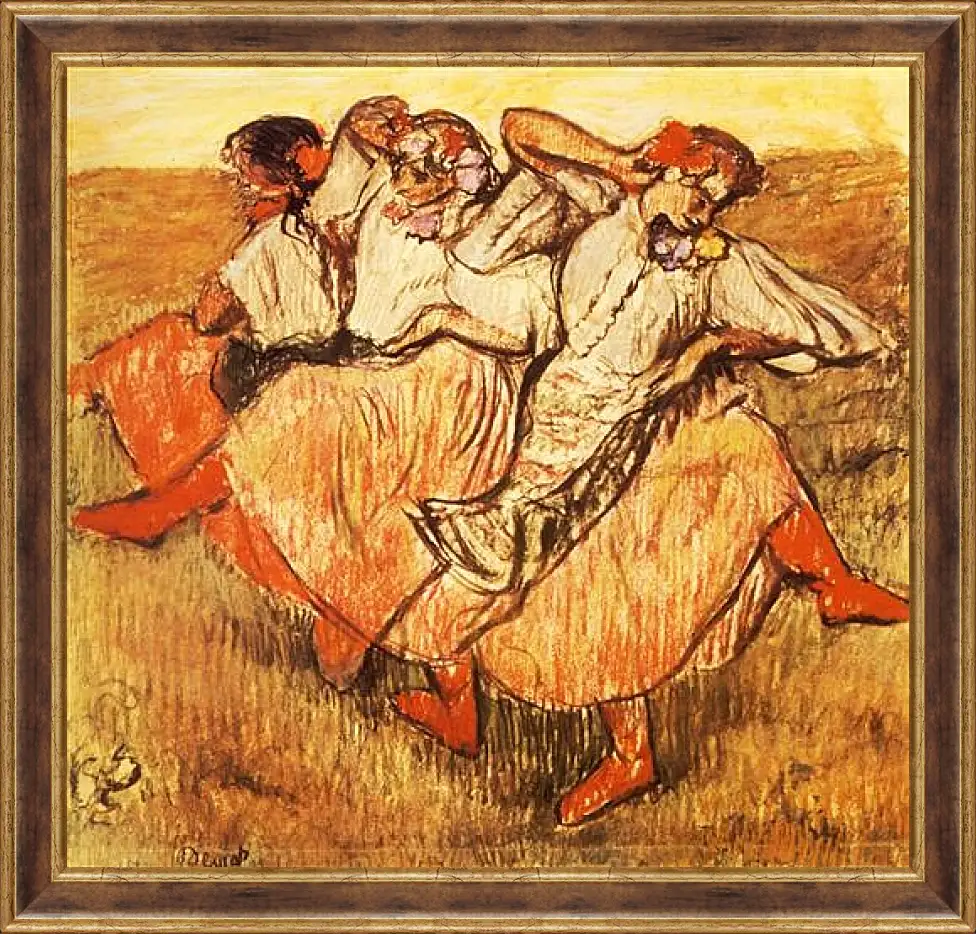 Картина в раме - Les Trois danseuses russes. Эдгар Дега