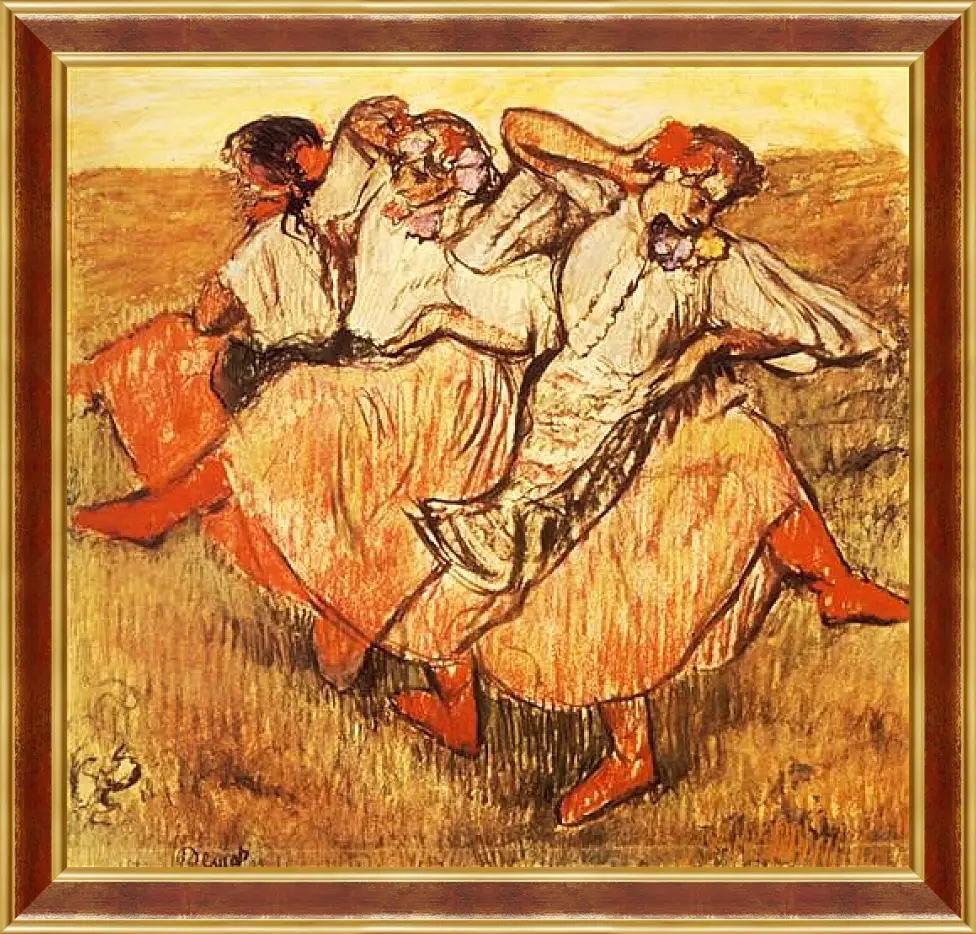 Картина в раме - Les Trois danseuses russes. Эдгар Дега