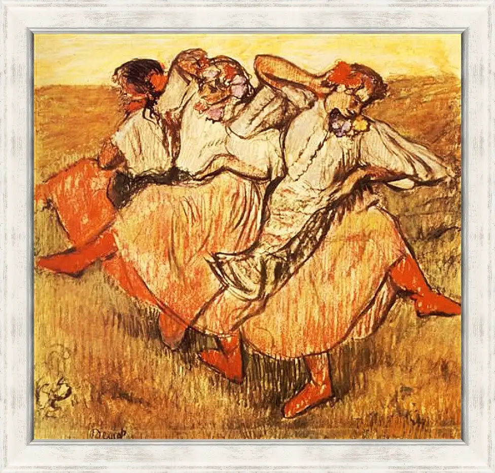 Картина в раме - Les Trois danseuses russes. Эдгар Дега