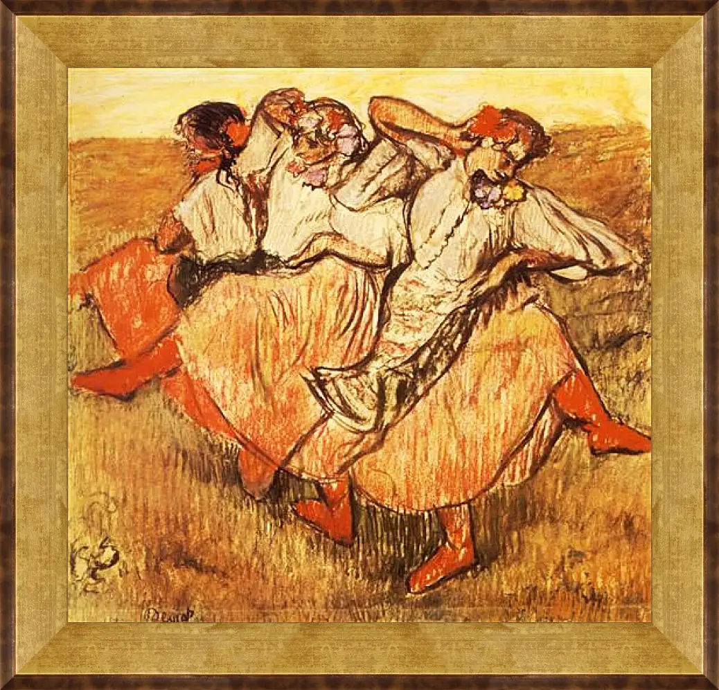 Картина в раме - Les Trois danseuses russes. Эдгар Дега