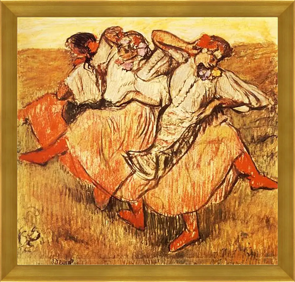 Картина в раме - Les Trois danseuses russes. Эдгар Дега