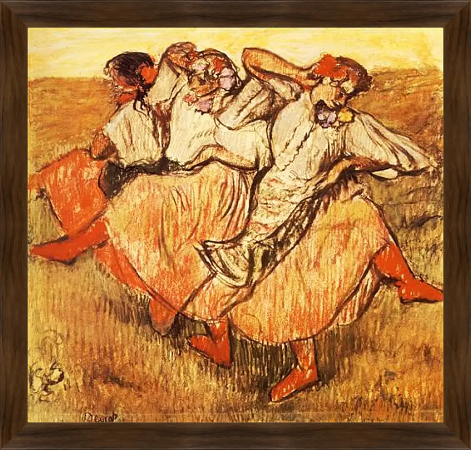 Картина в раме - Les Trois danseuses russes. Эдгар Дега