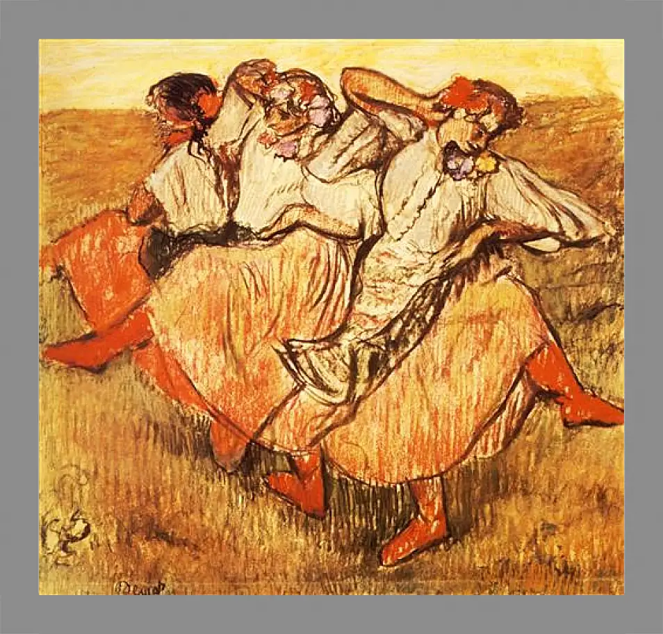 Картина в раме - Les Trois danseuses russes. Эдгар Дега