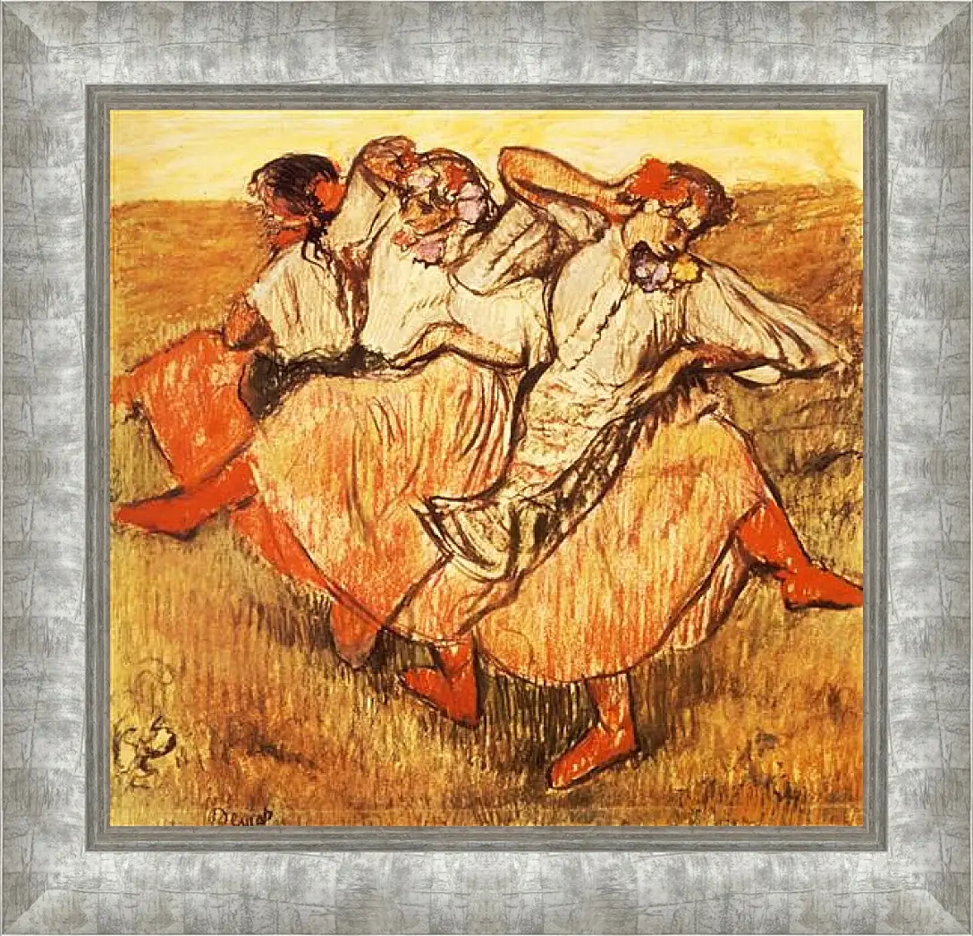 Картина в раме - Les Trois danseuses russes. Эдгар Дега