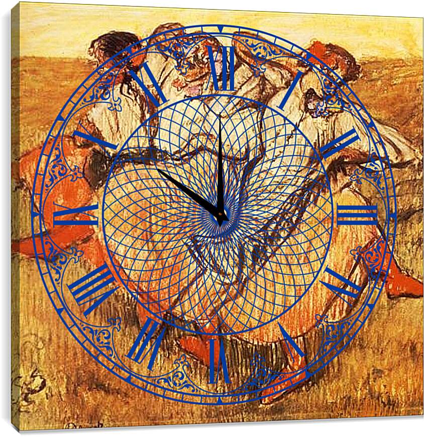 Часы картина - Les Trois danseuses russes. Эдгар Дега
