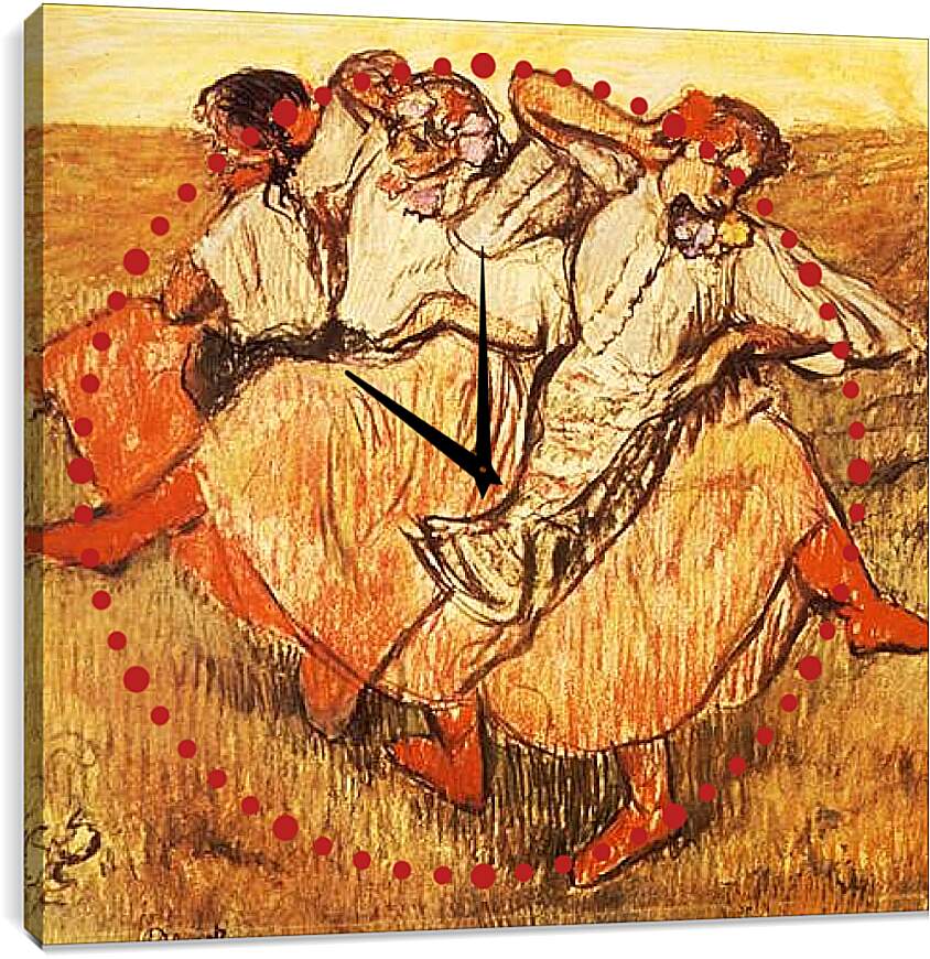 Часы картина - Les Trois danseuses russes. Эдгар Дега