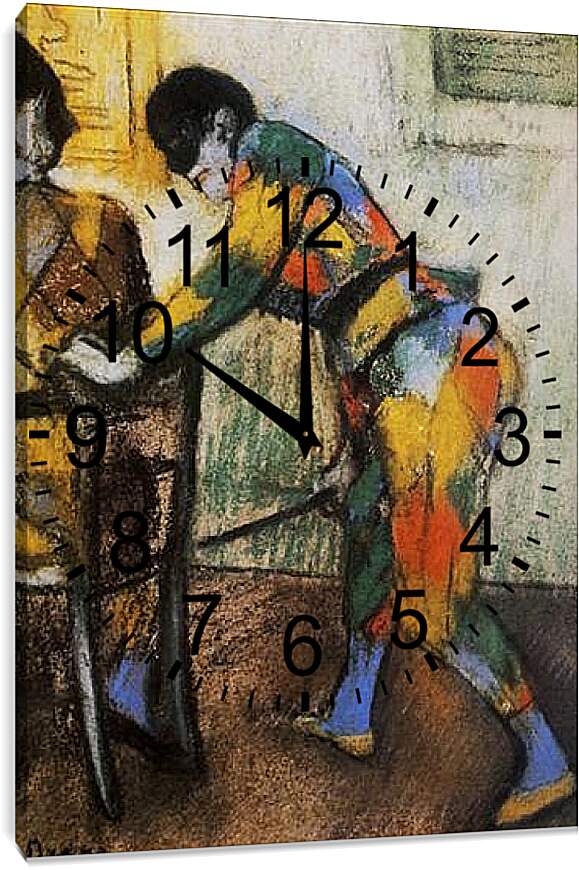 Часы картина - Deux arlequins. Эдгар Дега