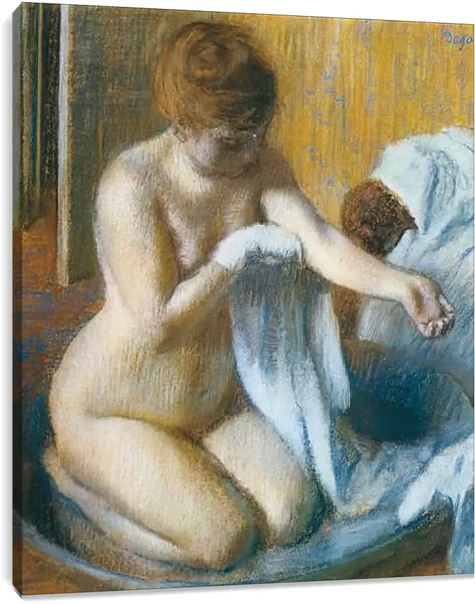 Постер и плакат - Degas Edgar, Femme au tub Woman with the tub. Эдгар Дега