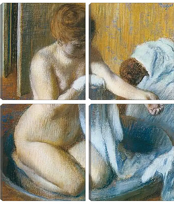 Модульная картина - Degas Edgar, Femme au tub Woman with the tub. Эдгар Дега