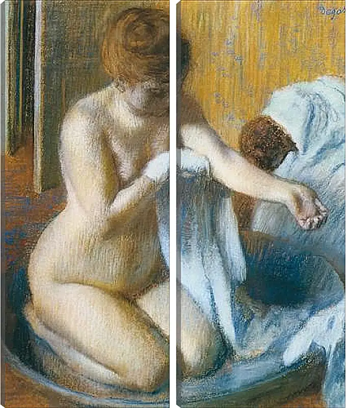 Модульная картина - Degas Edgar, Femme au tub Woman with the tub. Эдгар Дега