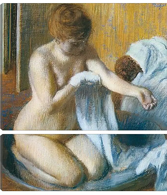 Модульная картина - Degas Edgar, Femme au tub Woman with the tub. Эдгар Дега