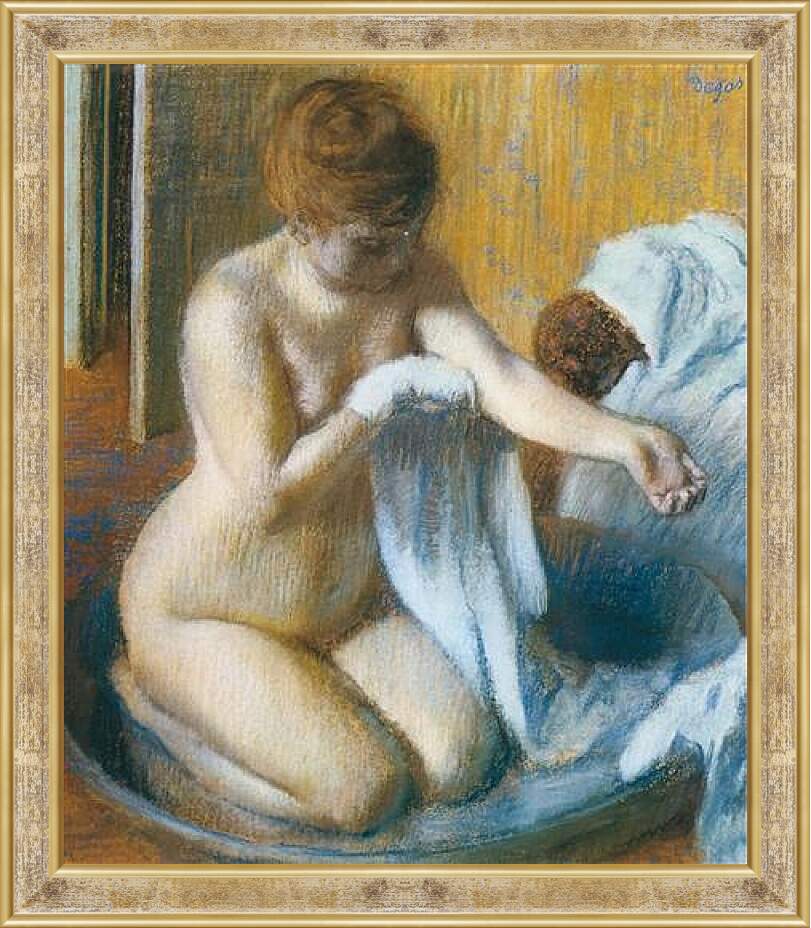 Картина в раме - Degas Edgar, Femme au tub Woman with the tub. Эдгар Дега