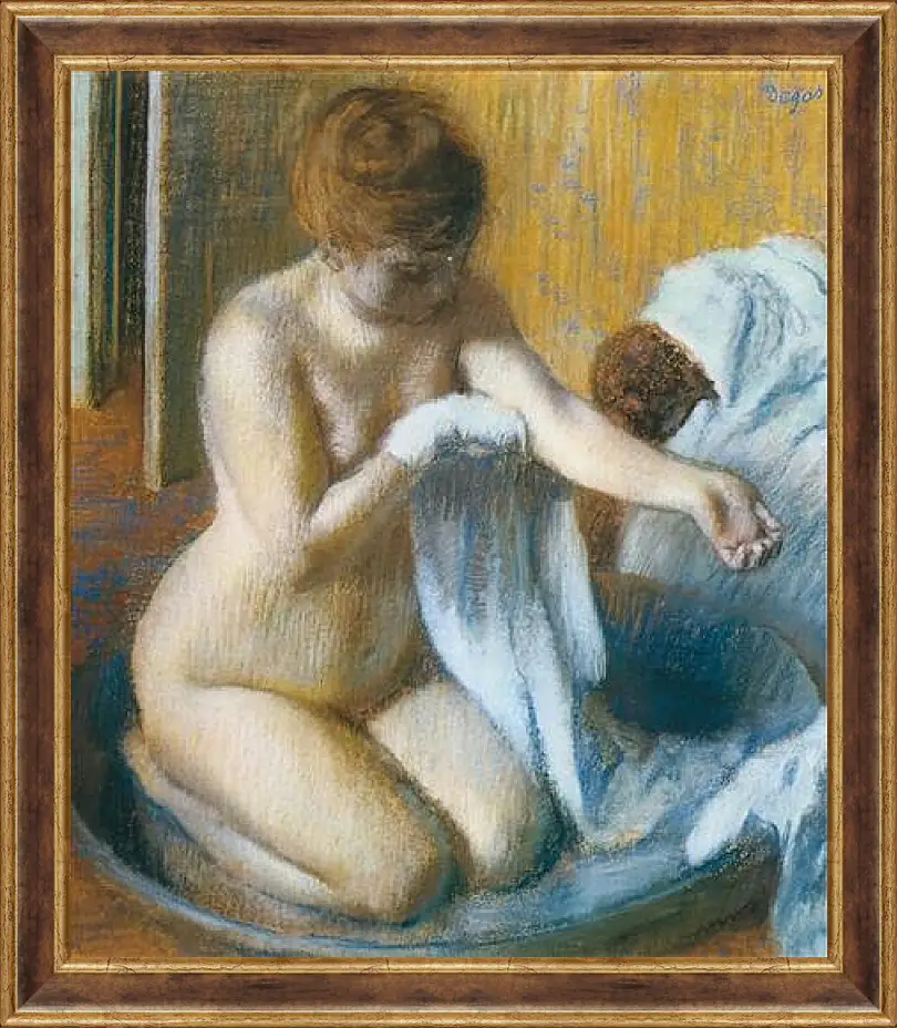 Картина в раме - Degas Edgar, Femme au tub Woman with the tub. Эдгар Дега