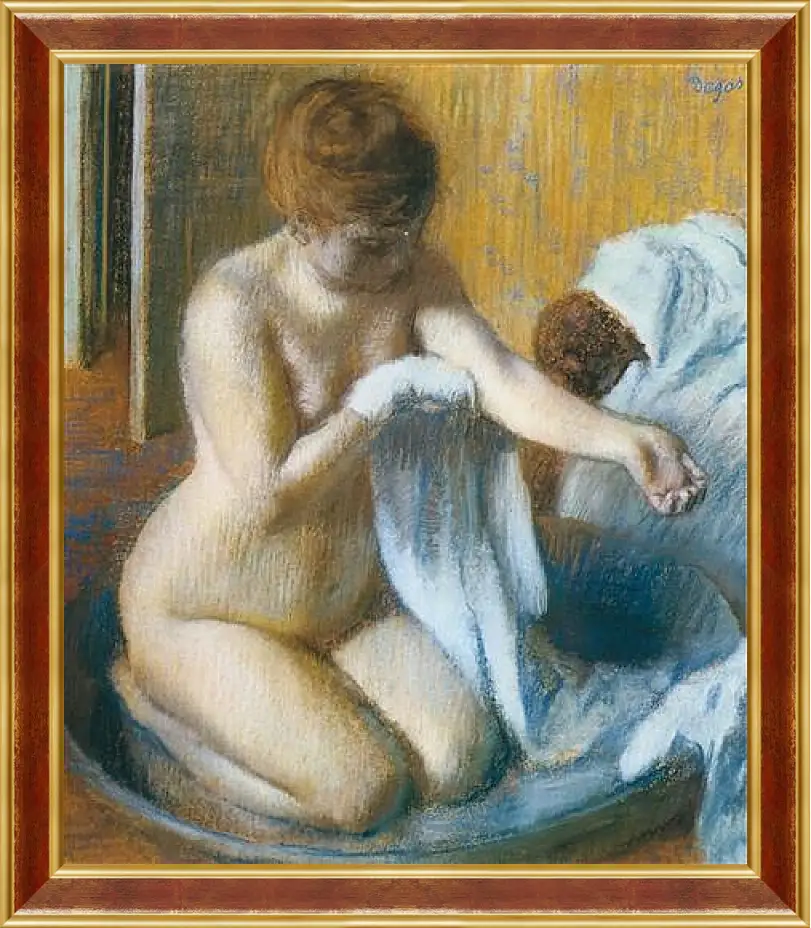 Картина в раме - Degas Edgar, Femme au tub Woman with the tub. Эдгар Дега