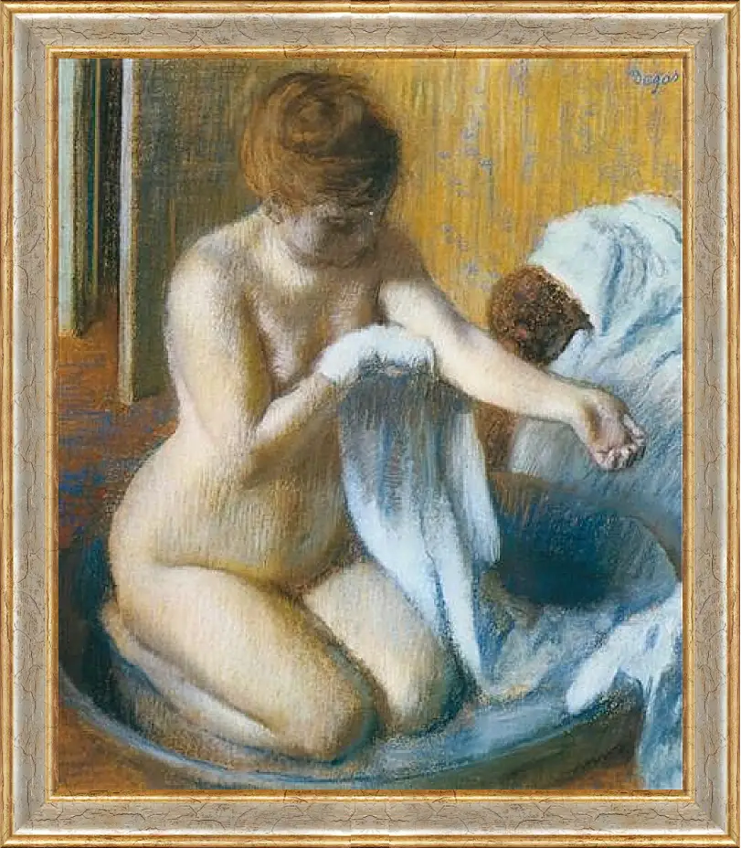 Картина в раме - Degas Edgar, Femme au tub Woman with the tub. Эдгар Дега