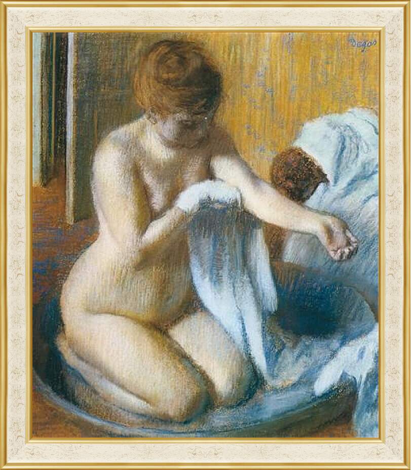 Картина в раме - Degas Edgar, Femme au tub Woman with the tub. Эдгар Дега