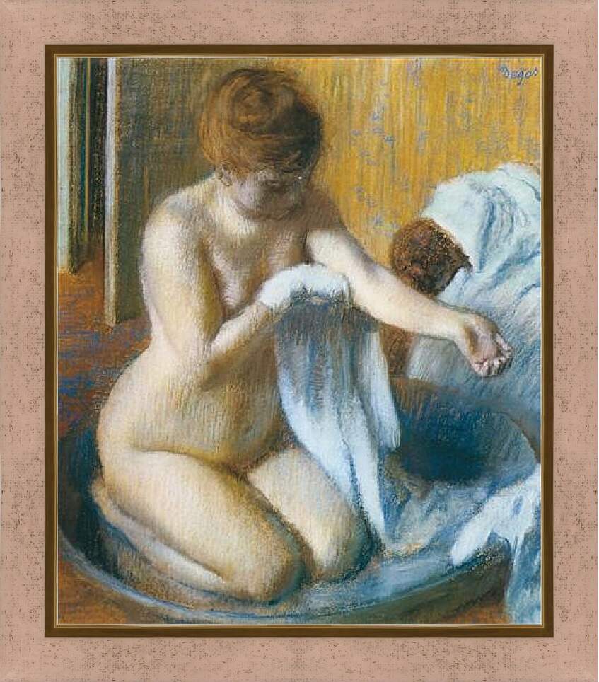 Картина в раме - Degas Edgar, Femme au tub Woman with the tub. Эдгар Дега